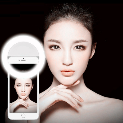 PC ABS Colorful Cell Phone Ring Light 3 Level Brightness 36 LED Link Style