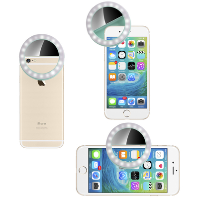 40 LED Phone Light Selfie Rechargeable Selfie Ring Light Warm And Cool LED Selfie